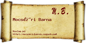 Mocsári Barna névjegykártya
